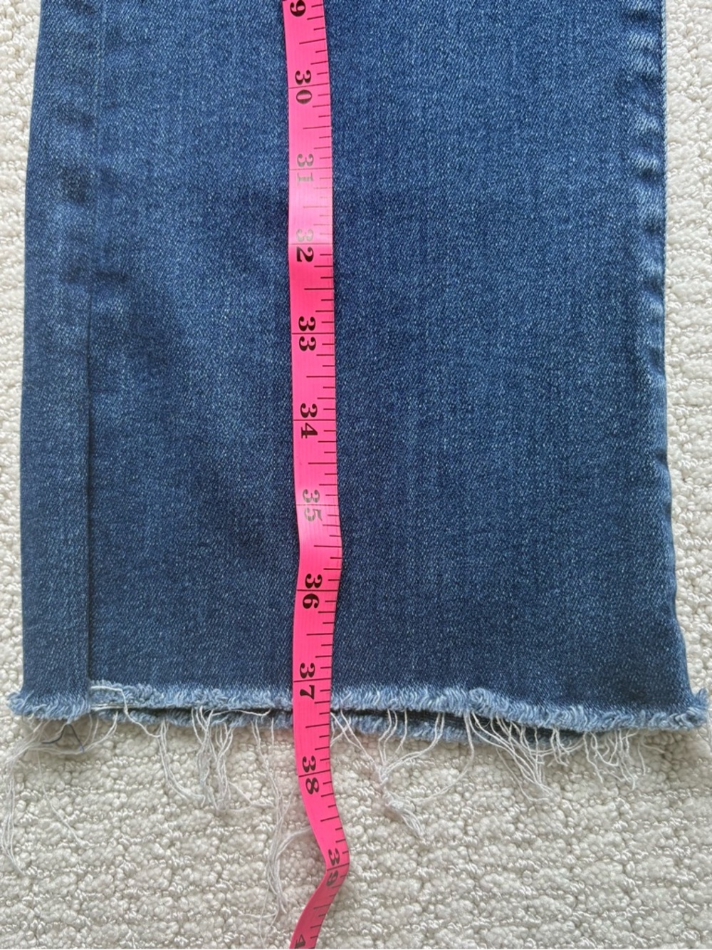 MOTHER The Hustler Ankle Fray Jeans Size 28  Raw Hem Crop Denim - Picture 7 of 9